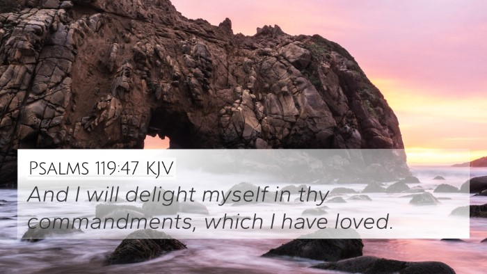 Psalms 119:47 KJV Bible Verse Image