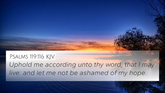 Psalms 119:116 KJV Bible Verse Image