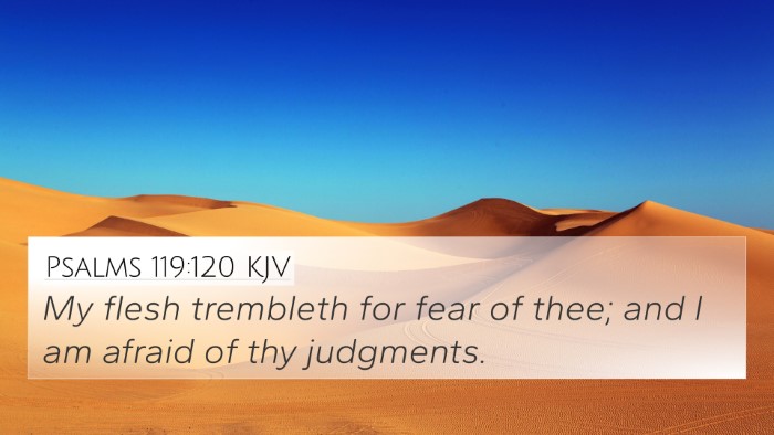 Psalms 119:120 KJV Bible Verse Image