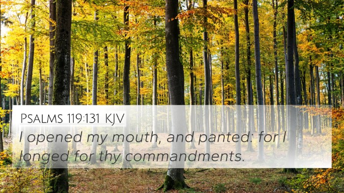 Psalms 119:131 KJV Bible Verse Image