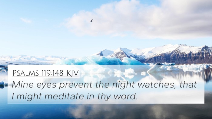 Psalms 119:148 KJV Bible Verse Image