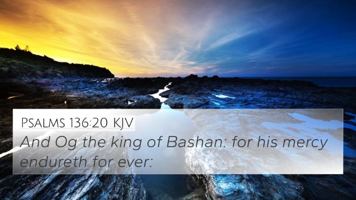 Psalms 136:20 KJV Bible Verse Image