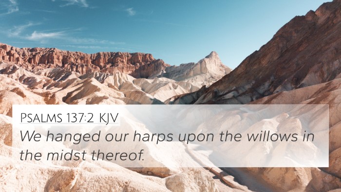 Psalms 137:2 KJV Bible Verse Image