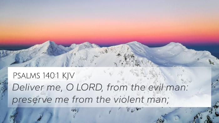 Psalms 140:1 KJV Bible Verse Image