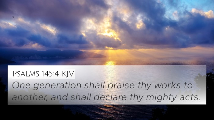 Psalms 145:4 KJV Bible Verse Image
