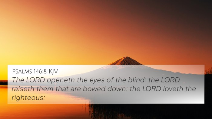 Psalms 146:8 KJV Bible Verse Image