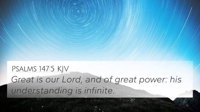 Psalms 147:5 KJV Bible Verse Image
