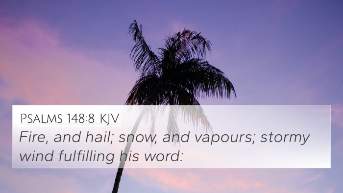 Psalms 148:8 KJV Bible Verse Image