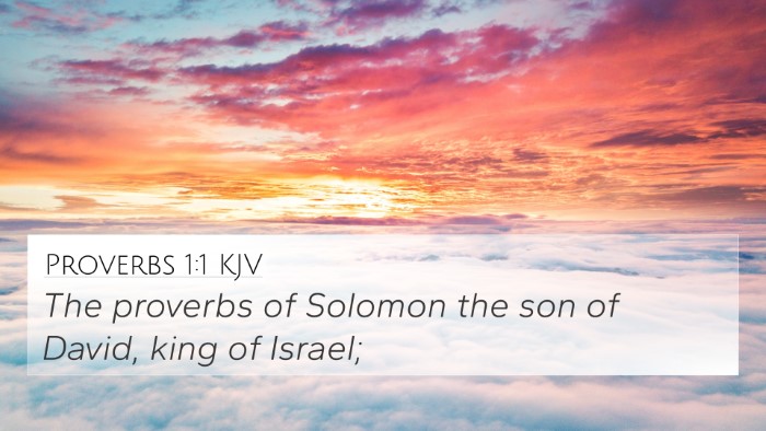 Proverbs 1:1 KJV Bible Verse Image