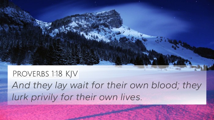 Proverbs 1:18 KJV Bible Verse Image