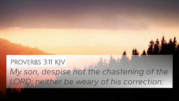 Proverbs 3:11 KJV Bible Verse Image