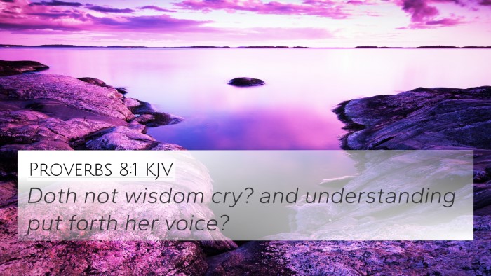 Proverbs 8:1 KJV Bible Verse Image