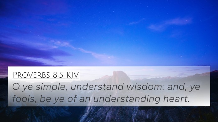 Proverbs 8:5 KJV Bible Verse Image