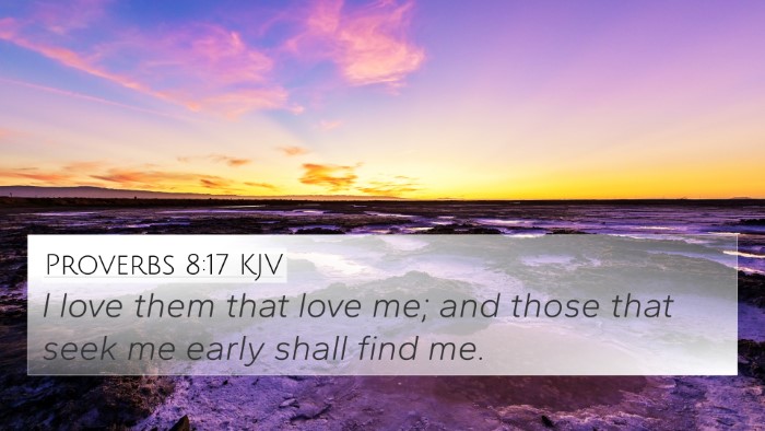 Proverbs 8:17 KJV Bible Verse Image