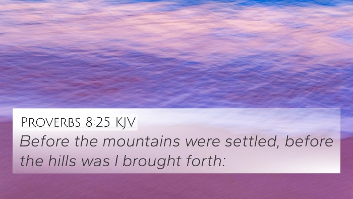 Proverbs 8:25 Explained