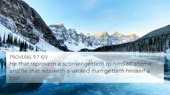 Proverbs 9:7 KJV Bible Verse Image