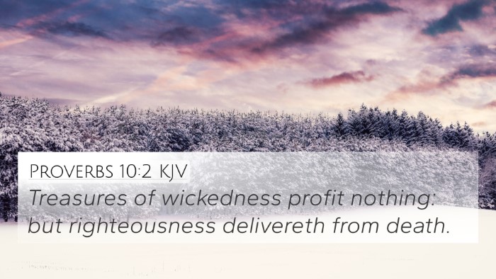 Proverbs 10:2 KJV Bible Verse Image