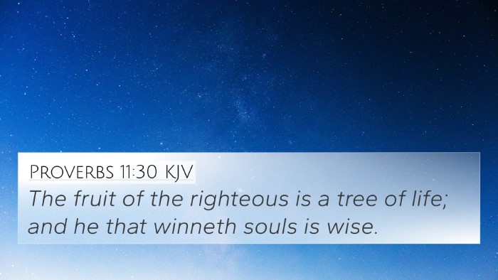 Proverbs 11:30 KJV Bible Verse Image