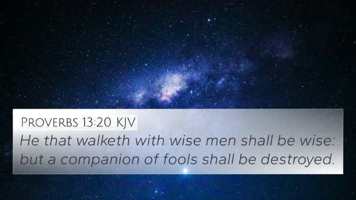 Proverbs 13:20 KJV Bible Verse Image