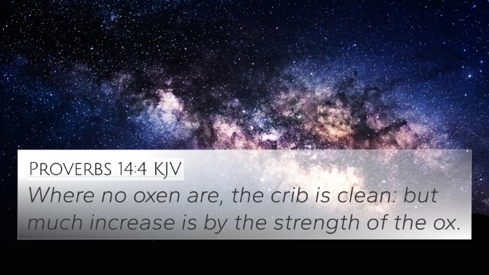 Proverbs 14:4 KJV Bible Verse Image
