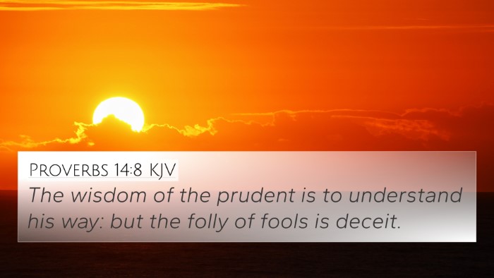 Proverbs 14:8 KJV Bible Verse Image