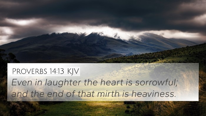 Proverbs 14:13 KJV Bible Verse Image