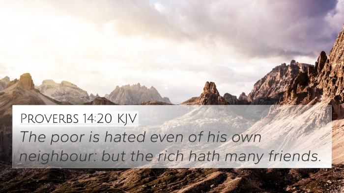 Proverbs 14:20 KJV Bible Verse Image