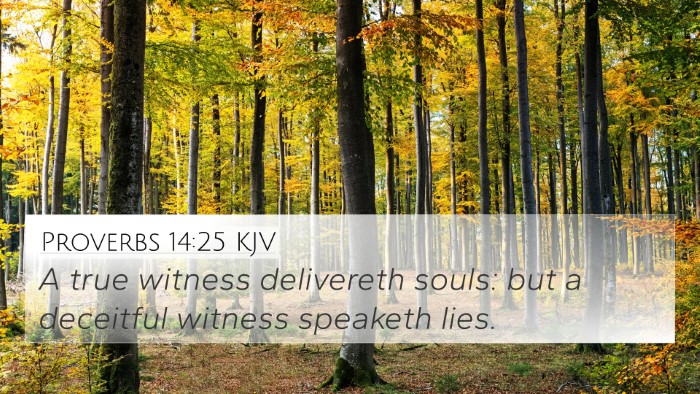 Proverbs 14:25 KJV Bible Verse Image