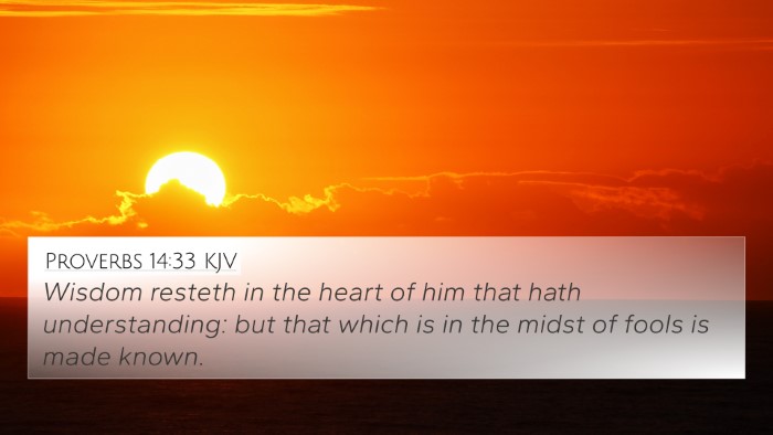 Proverbs 14:33 KJV Bible Verse Image