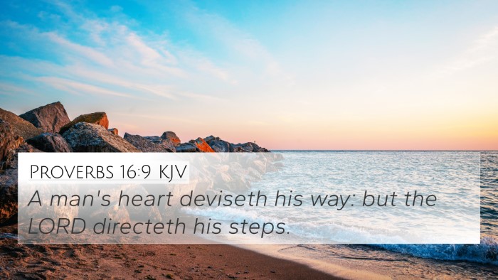 Proverbs 16:9 KJV Bible Verse Image