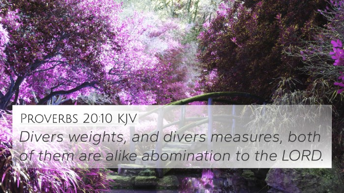 Proverbs 20:10 KJV Bible Verse Image