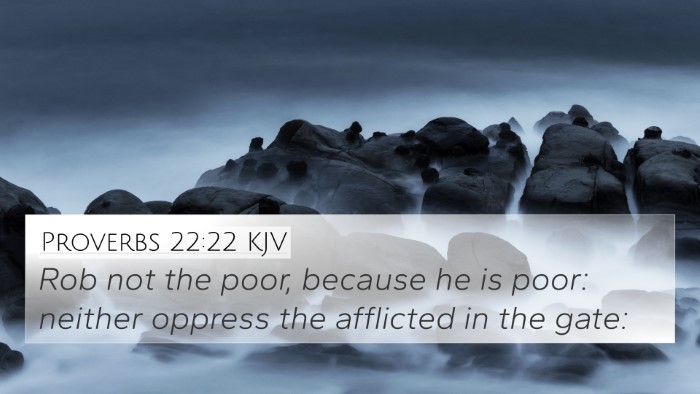 Proverbs 22:22 KJV Bible Verse Image