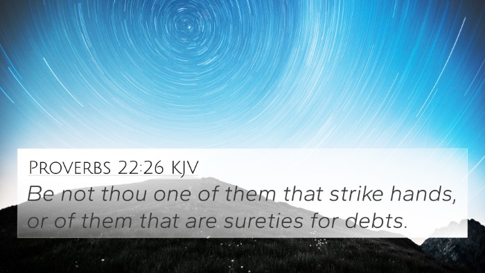 Proverbs 22:26 KJV Bible Verse Image