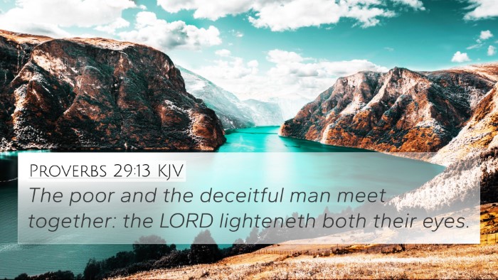 Proverbs 29:13 KJV Bible Verse Image