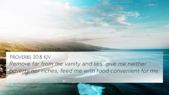 Proverbs 30:8 KJV Bible Verse Image