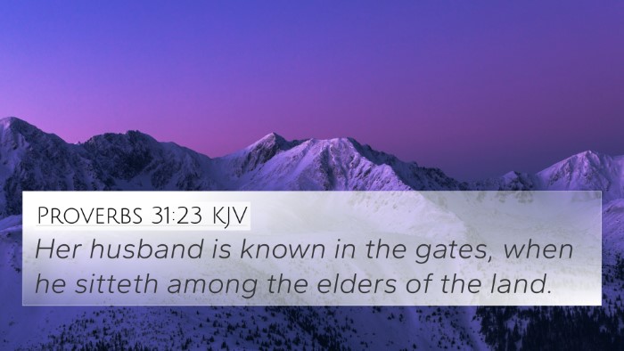 Proverbs 31:23 KJV Bible Verse Image