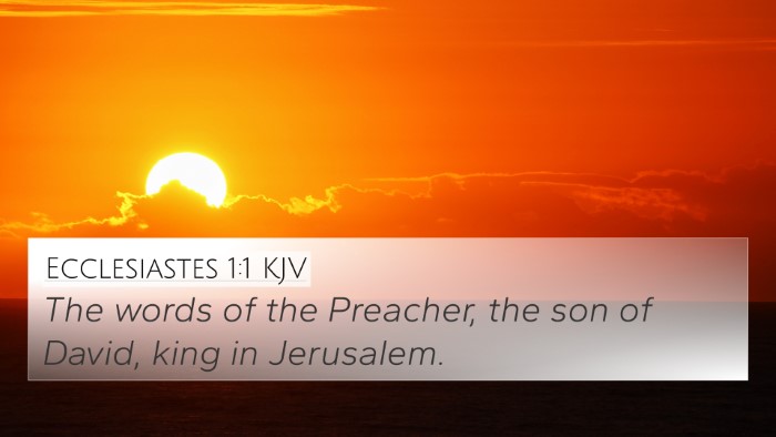 Ecclesiastes 1:1 KJV Bible Verse Image