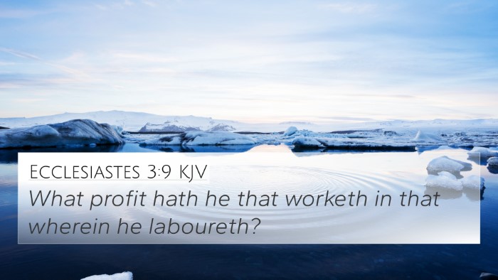 Ecclesiastes 3:9 KJV Bible Verse Image
