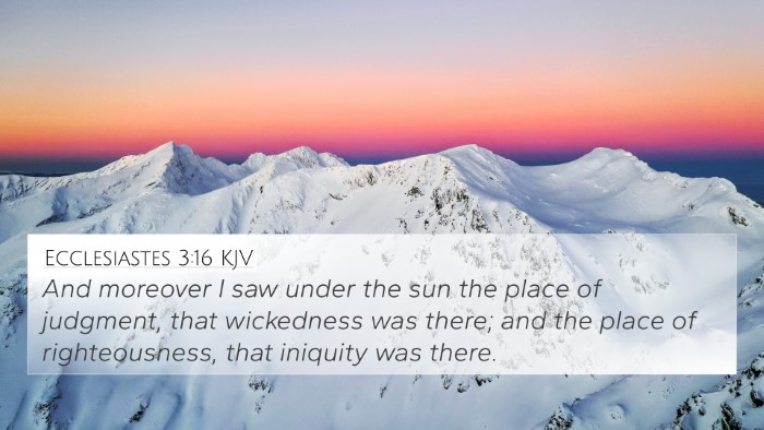 Ecclesiastes 3:16 KJV Bible Verse Image