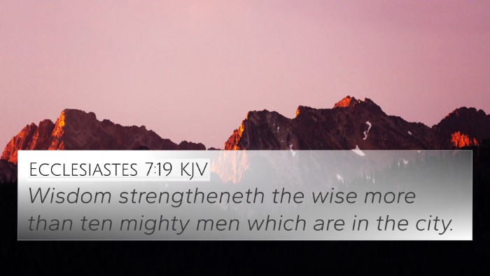 Ecclesiastes 7:19 KJV Bible Verse Image