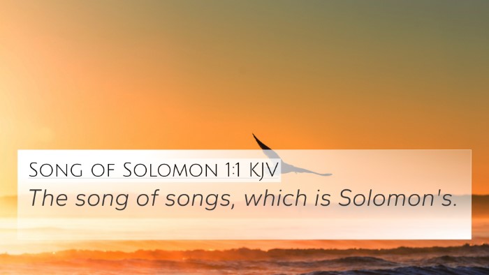 Song of Solomon 1:1 KJV Bible Verse Image