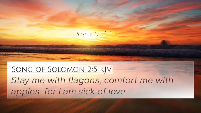 Song of Solomon 2:5 KJV Bible Verse Image