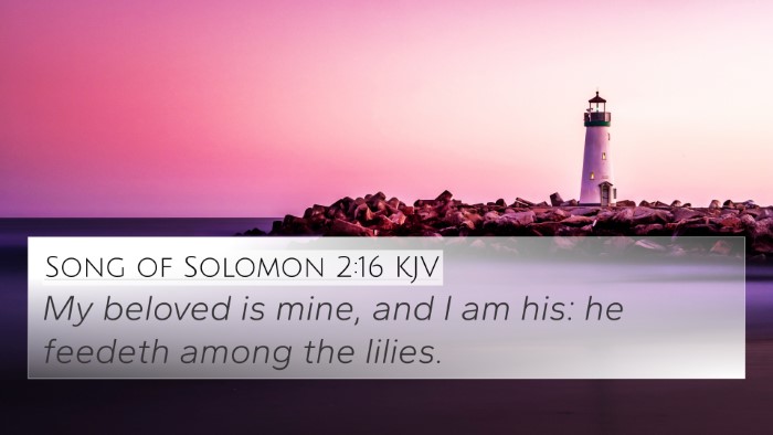 Song of Solomon 2:16 KJV Bible Verse Image