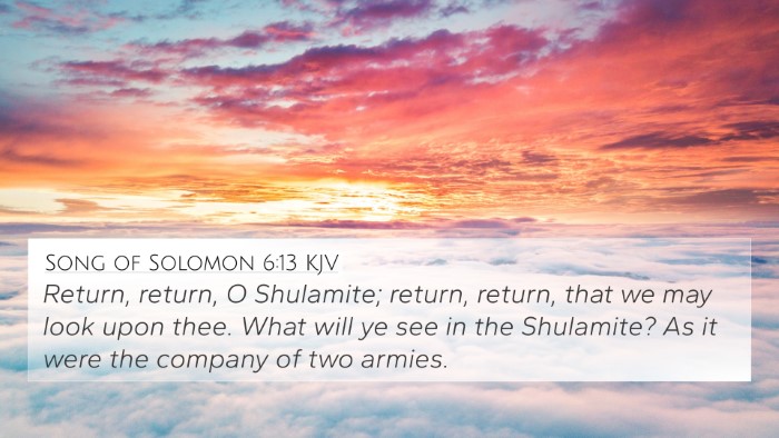 Song of Solomon 6:13 KJV Bible Verse Image