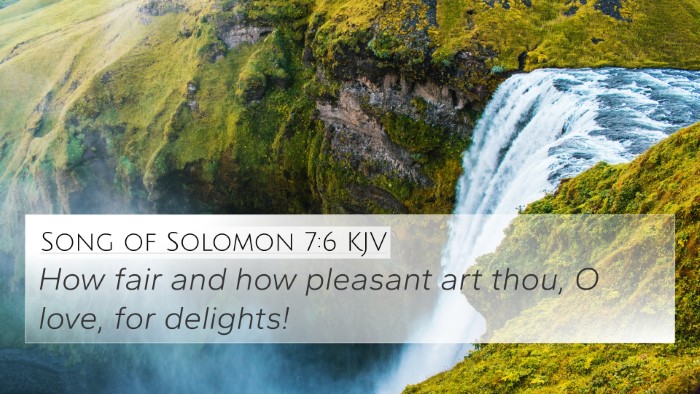Song of Solomon 7:6 KJV Bible Verse Image
