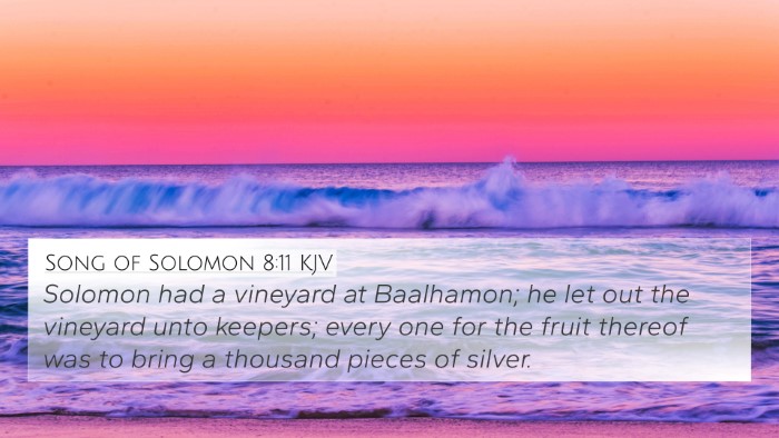Song of Solomon 8:11 KJV Bible Verse Image