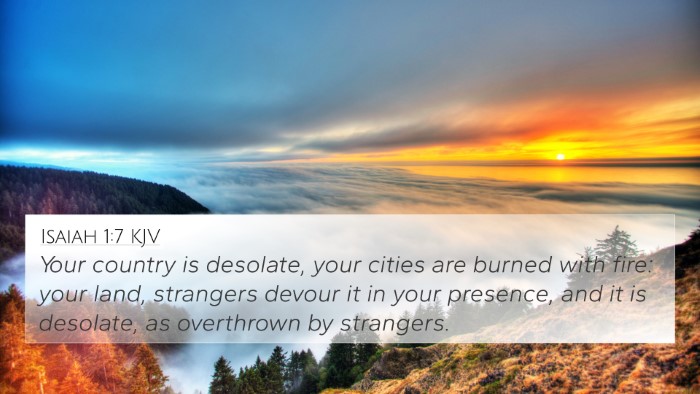 Isaiah 1:7 KJV Bible Verse Image