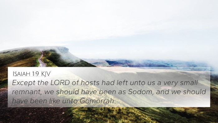 Isaiah 1:9 KJV Bible Verse Image