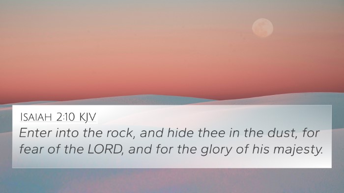 Isaiah 2:10 KJV Bible Verse Image