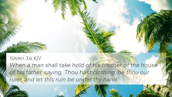 Isaiah 3:6 KJV Bible Verse Image